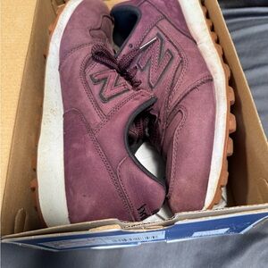 New Balance Purple Sneakers Classic Suede Design